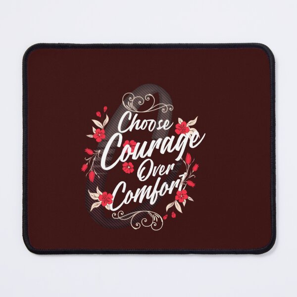 Item preview, Choose Courage Over Comfort Floral Motivational T-Shirt designed and sold by Hussenb.