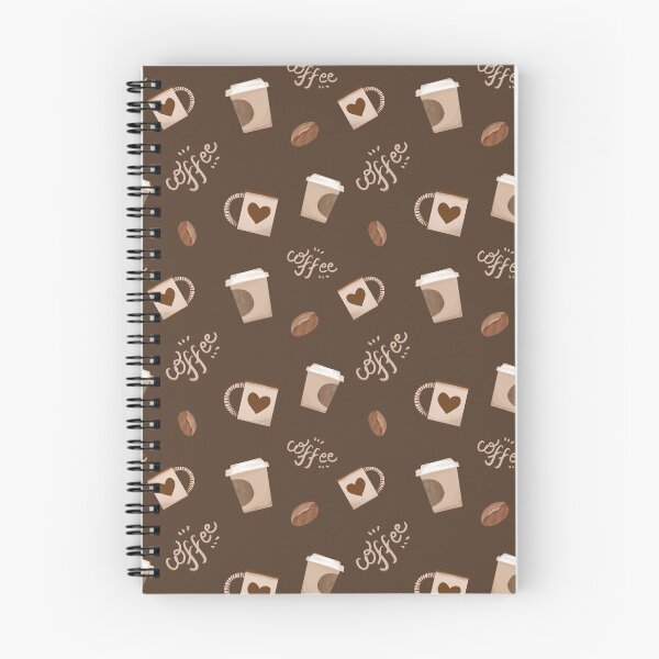 Item preview, Coffee Lover Watercolor Seamless Pattern Journal Mug Pillow designed and sold by studiomamabara.