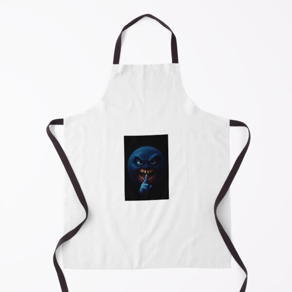 Item preview, “Silent Blue Demon – Shhh Horror Monster | Scary Cute Furry Face Art” designed and sold by ECHOWAVEART.