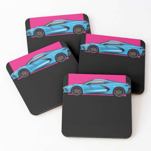Artikelvorschau, Chevy-Corvette-C8-Blau-Illustration entworfen und verkauft von ReneWandel.