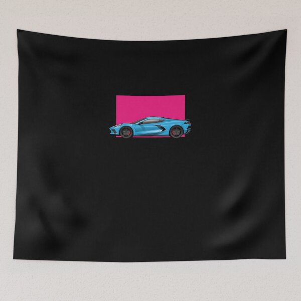 Item preview, Chevy-Corvette-C8-Blue-Illustration designed and sold by ReneWandel.