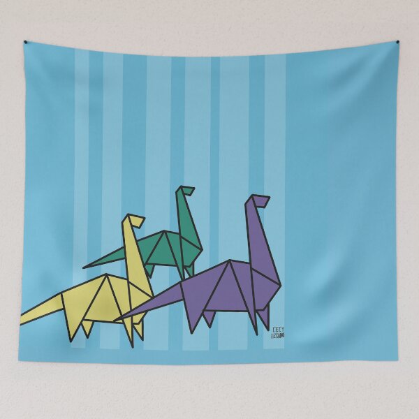 Item preview, minimalist long-neck origami illustration designed and sold by CecyLL.