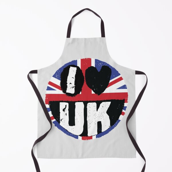 Item preview, Grungy I ❤️ UK Union Jack Flag Tee | Distressed Punk Rock British Aesthetic Design designed and sold by pelagio.