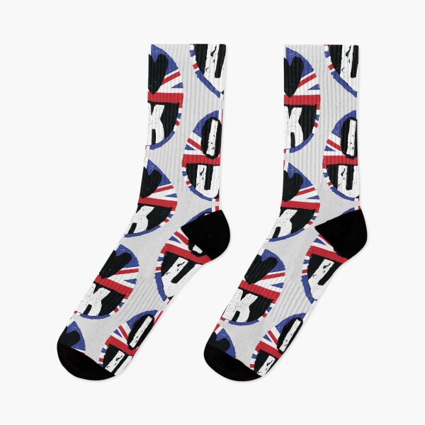 Item preview, Grungy I ❤️ UK Union Jack Flag Tee | Distressed Punk Rock British Aesthetic Design designed and sold by pelagio.