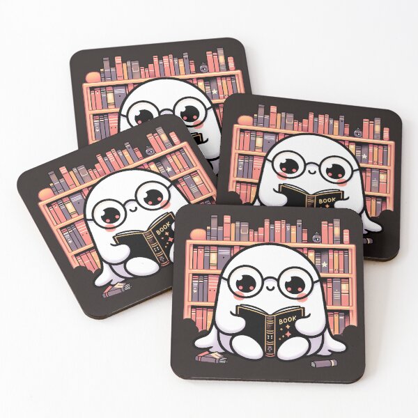 Item preview, Cute Bookworm Ghost Reading In Library designed and sold by oynipshop.