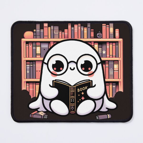 Item preview, Cute Bookworm Ghost Reading In Library designed and sold by oynipshop.