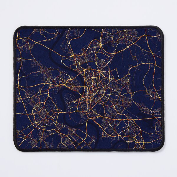 Item preview, Dusseldorf, Germany Map - City At Night designed and sold by deMAP.