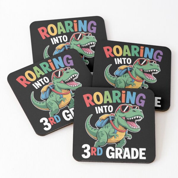 Item preview, Roaring Into 3rd Grade Boys Dinosaur T Rex Back to School  designed and sold by CombatTask.