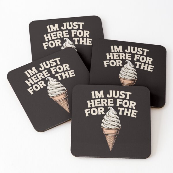 Item preview, I'm Just Here For The Ice Cream Meme Cute Vanilla Soft Serve designed and sold by RopboxRone.