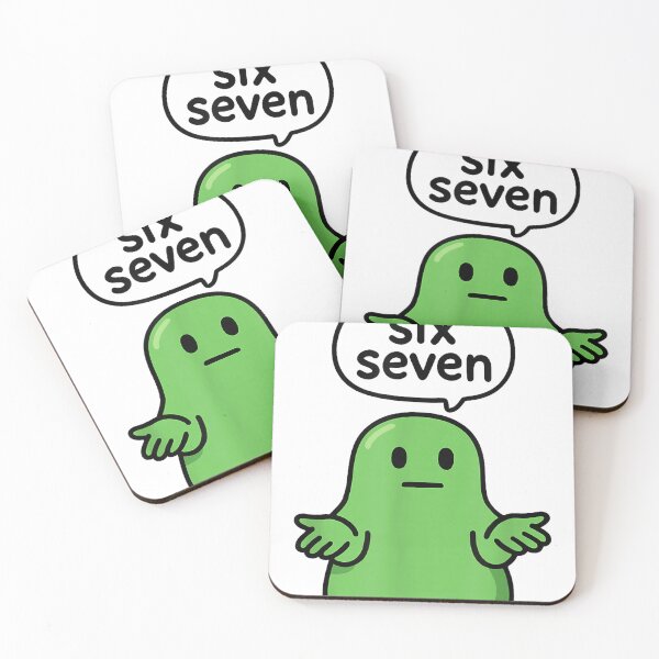 Item preview, Six Seven Blob - Funny Green Slime Meme designed and sold by Stoorn621.