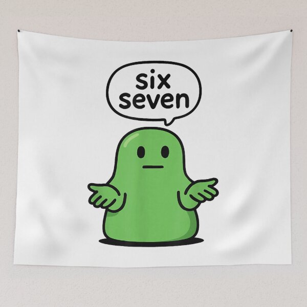 Item preview, Six Seven Blob - Funny Green Slime Meme designed and sold by Stoorn621.