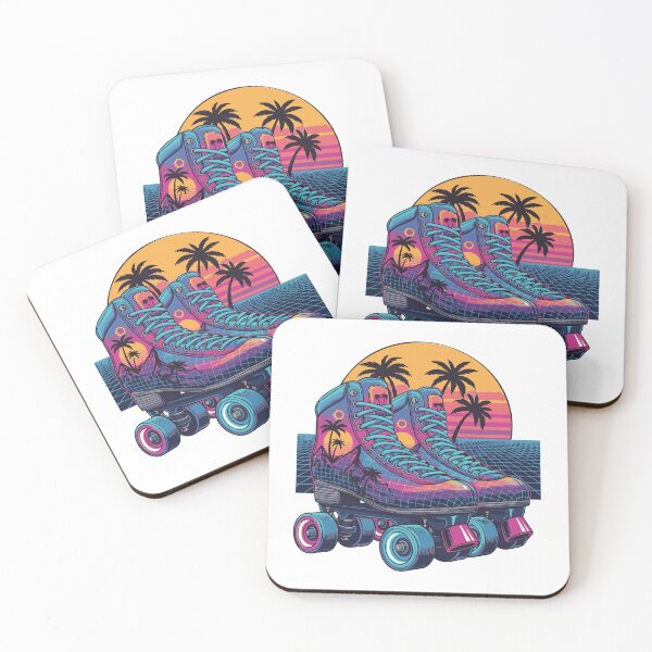 Item preview, Tropical Sunset Roller Skates 80s Aesthetic Vaporwave designed and sold by AinulArtStor.