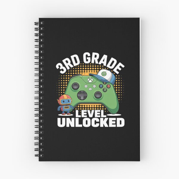 Item preview, Third Grade Level Unlocked Back to School Video Game Boys  designed and sold by PowAcademy.