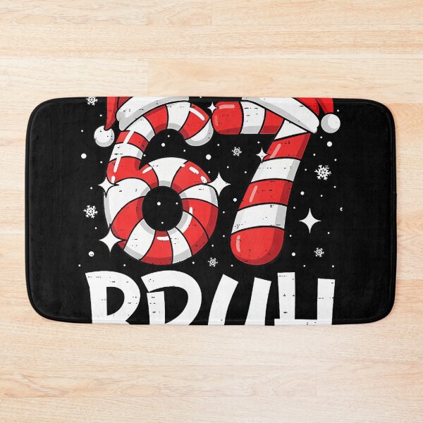 Item preview, Funny Bruh 67 Six Seven 6 7 Meme Christmas Candy Cane  designed and sold by LouisaOReilly.