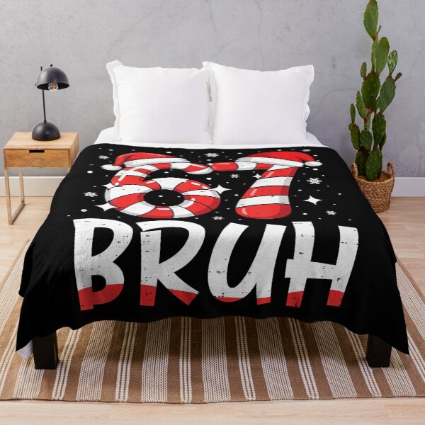 Item preview, Funny Bruh 67 Six Seven 6 7 Meme Christmas Candy Cane designed and sold by LouisaOReilly.