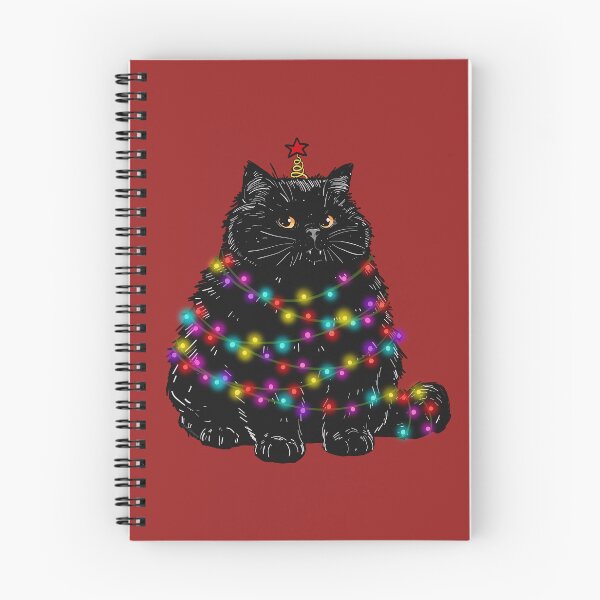 Item preview, Kitty in Colorful Christmas Lights designed and sold by KilkennyCat Art.