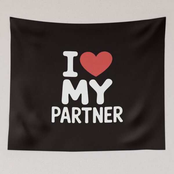 Item preview, I LOVE HEART MY PARTNER BETTER HALF WIFE HUSBAND SPOUSE designed and sold by RopboxRone.