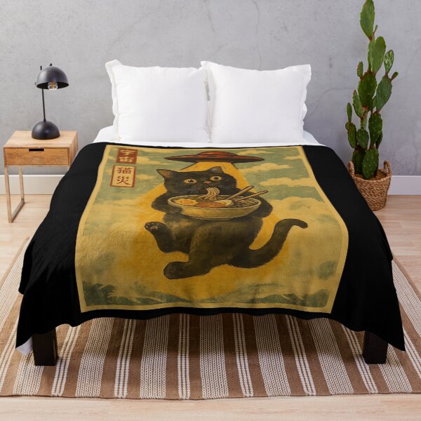 Item preview, Funny Cat Ramen Ufo Japanese Anime designed and sold by LouisaOReilly.