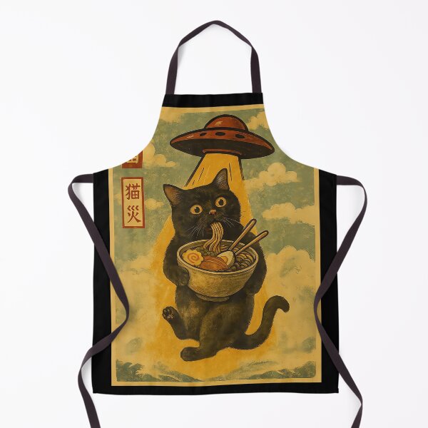 Item preview, Funny Cat Ramen Ufo Japanese Anime designed and sold by LouisaOReilly.