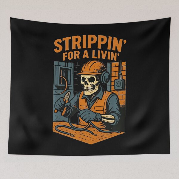 Item preview, Funny Electritian Design With A Skeleton designed and sold by LouisaOReilly.