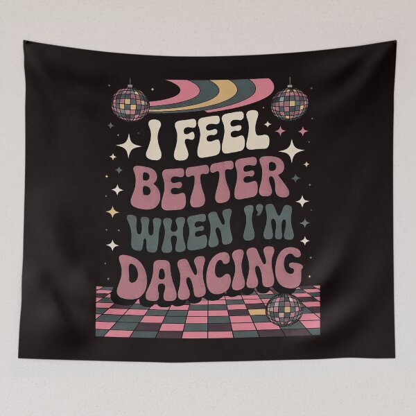 Item preview, I Feel Better When I'm Dancing Ballet Dancer Girl Art designed and sold by RopboxRone.