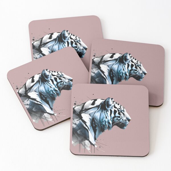 Item preview, Expressive Tiger Line Art – Abstract Profile with Dynamic Brush Accents designed and sold by SoftyDesigns.