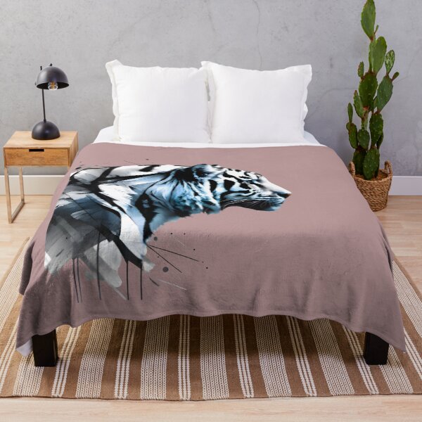 Item preview, Expressive Tiger Line Art – Abstract Profile with Dynamic Brush Accents designed and sold by SoftyDesigns.