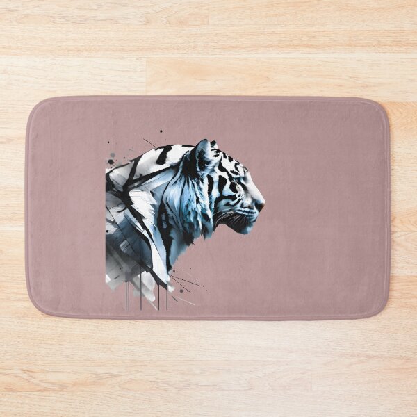 Item preview, Expressive Tiger Line Art – Abstract Profile with Dynamic Brush Accents designed and sold by SoftyDesigns.