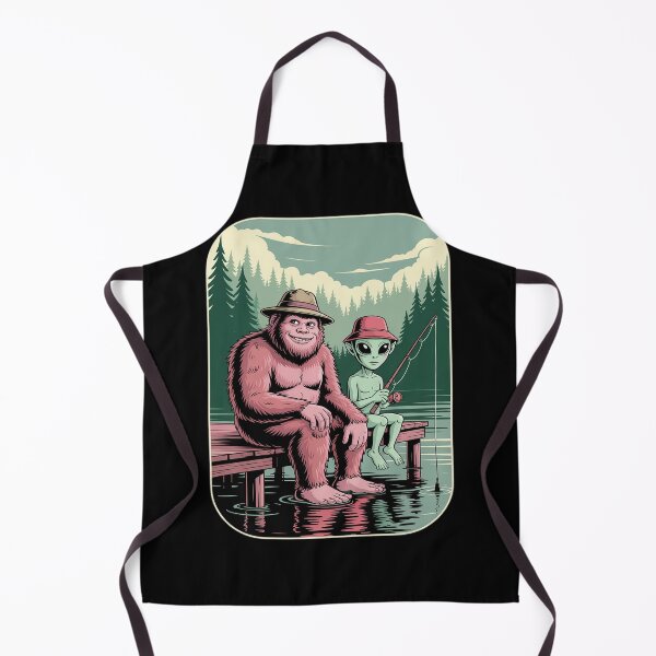 Item preview, Alien Bigfoot Fishing Sasquatch Fishing Fisherman designed and sold by Sandrhaus.