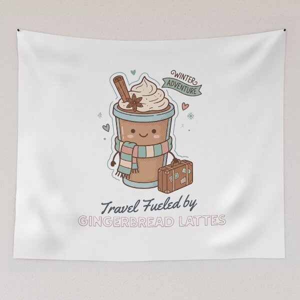 Item preview, Holiday Travel Chaos – Travel Fueled by Gingerbread Lattes 2 designed and sold by PIXelayDesigns.