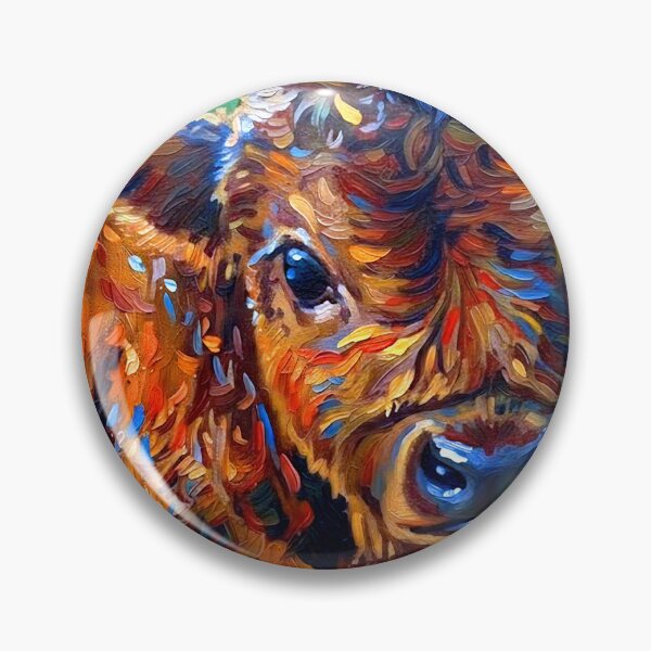 Item preview, Shaggy Highland Calf Portrait designed and sold by ChrisButler.