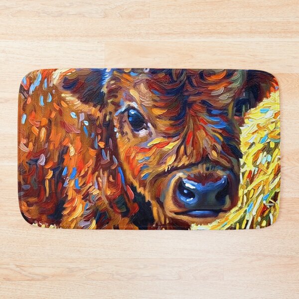 Item preview, Shaggy Highland Calf Portrait designed and sold by ChrisButler.