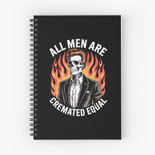 Item preview, All Men Are Cremated Equal Funny Spooky Skeleton Halloween designed and sold by ryukaizox1.