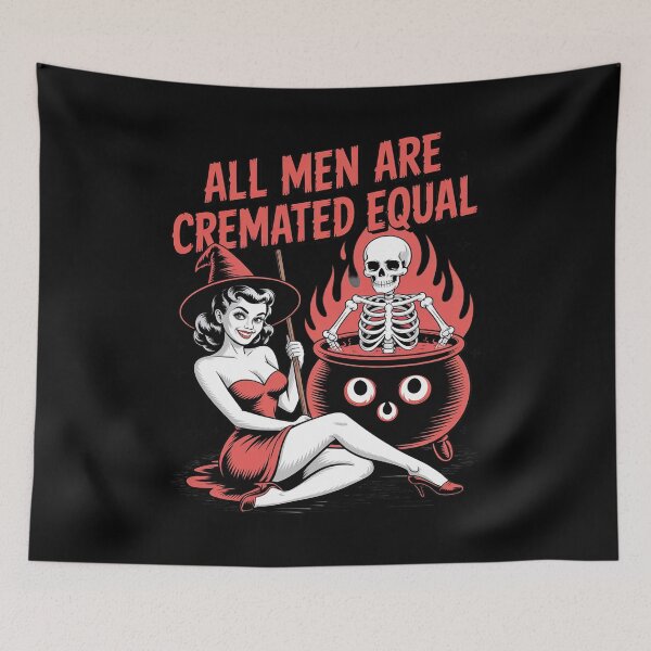 Item preview, All Men Are Cremated Equal Halloween Witch designed and sold by ryukaizox1.