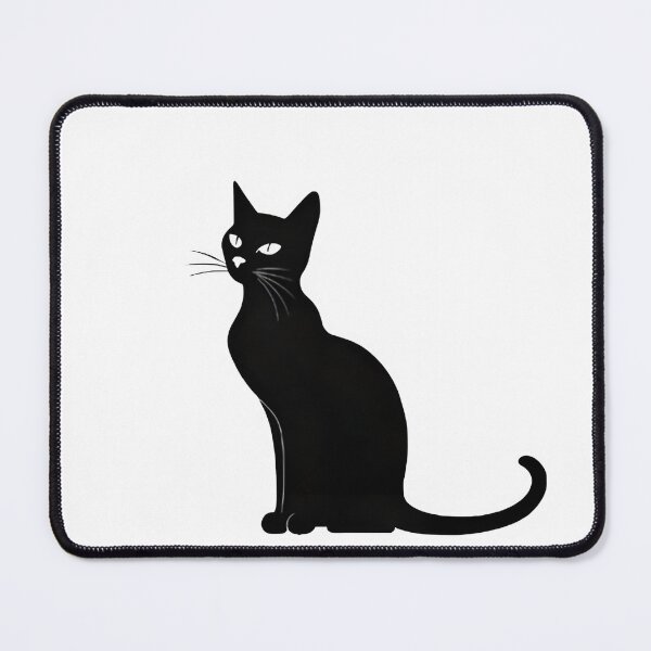 Item preview, Shadow Line Art Cat – Sleek Minimal Feline Silhouette with Bold Contrast designed and sold by SoftyDesigns.