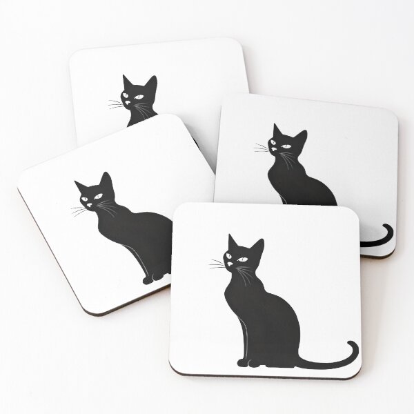 Item preview, Shadow Line Art Cat – Sleek Minimal Feline Silhouette with Bold Contrast designed and sold by SoftyDesigns.