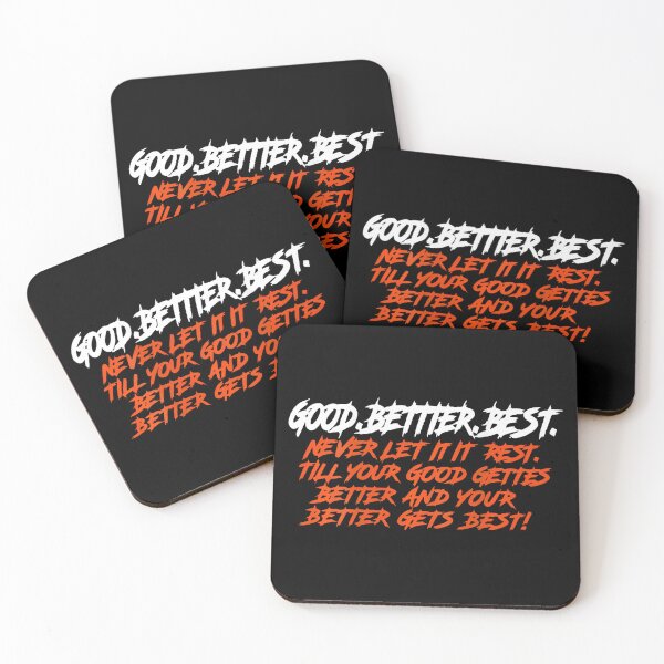 Item preview, Good Better Best Never Let It Rest Motivation Bear designed and sold by LouisaOReilly.