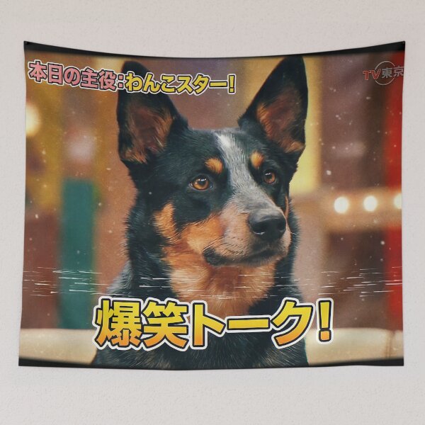 Item preview, cute Kelpie dog on Japanese talk show designed and sold by okeyjet.