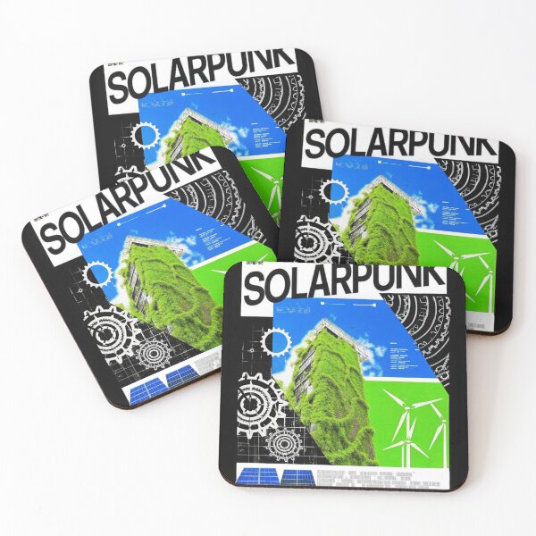 Item preview, Solarpunk: Ivy-Covered Skyscraper and Wind Turbines designed and sold by Raw-Ink.