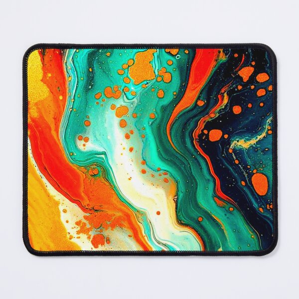Item preview, vivid modern Southwest hipster turquoise orange swirls designed and sold by Foxbo33kin.