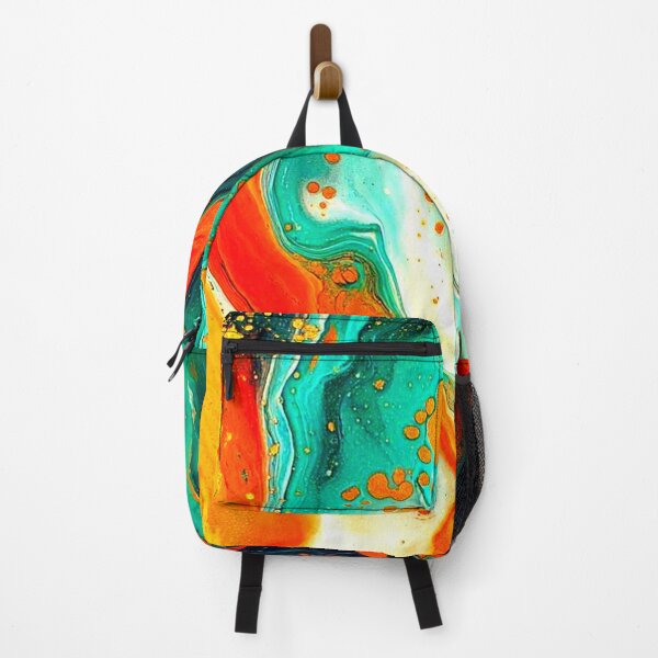Item preview, vivid modern Southwest hipster turquoise orange swirls designed and sold by Foxbo33kin.