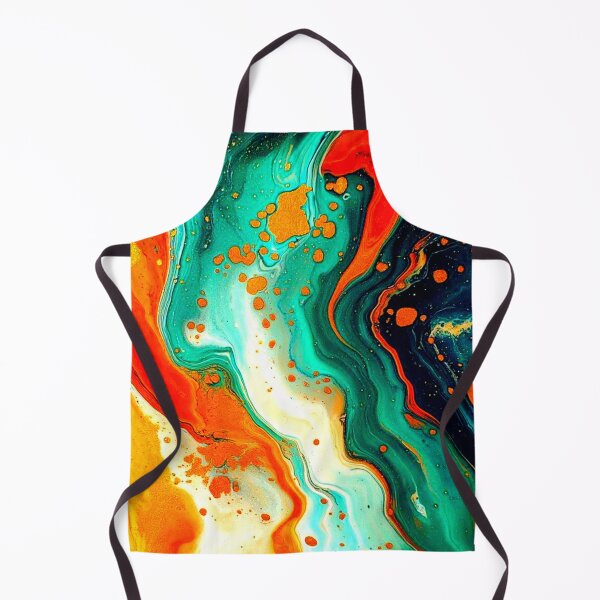 Item preview, vivid modern Southwest hipster turquoise orange swirls designed and sold by Foxbo33kin.