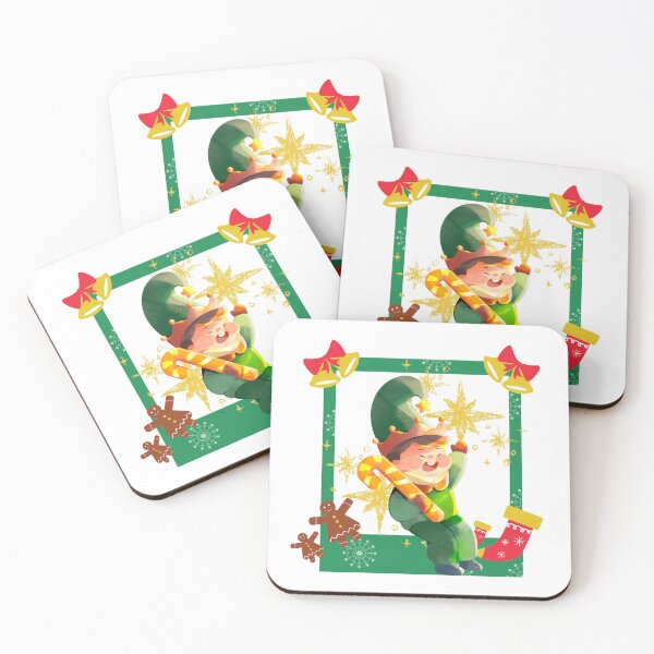 Item preview, Cute Christmas Elf Illustration – Candy Cane, Gingerbread & Festive Holiday Art designed and sold by VeLuna64.
