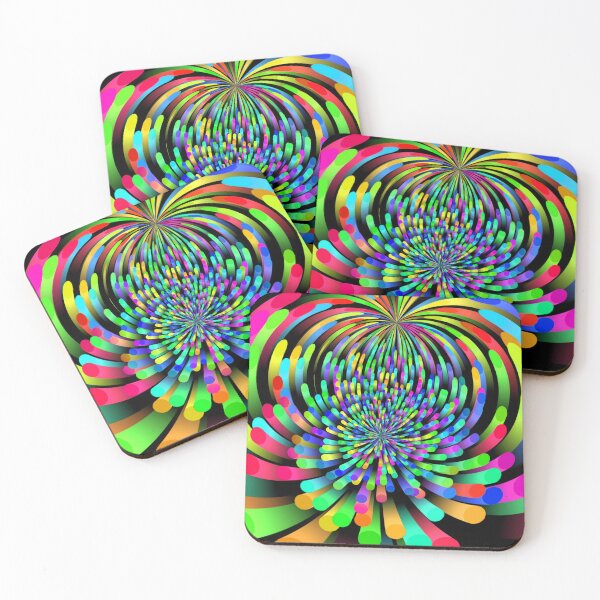 Item preview, Swirl of Multi-Colored Cylindrical Shapes Abstract ~ 12.2.25.9 designed and sold by ArtByLeanie123.