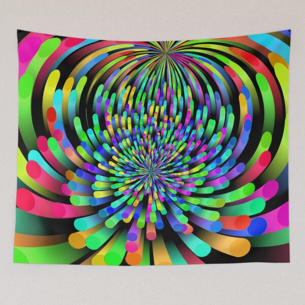 Item preview, Swirl of Multi-Colored Cylindrical Shapes Abstract ~ 12.2.25.9 designed and sold by ArtByLeanie123.