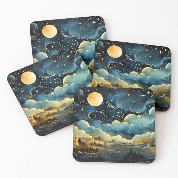 Item preview, Dreamscape With Magical Moon, Heavenly Stars, Angelic Clouds designed and sold by DEC02.