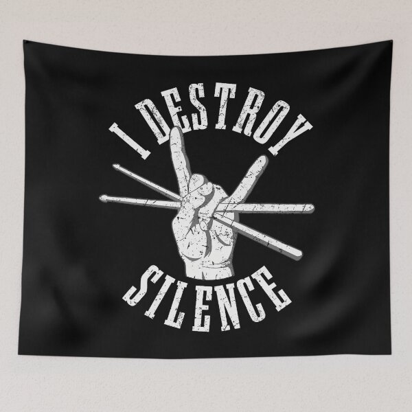 Item preview, I Destroy Silence  Drummer Drumming designed and sold by RuthSheila.