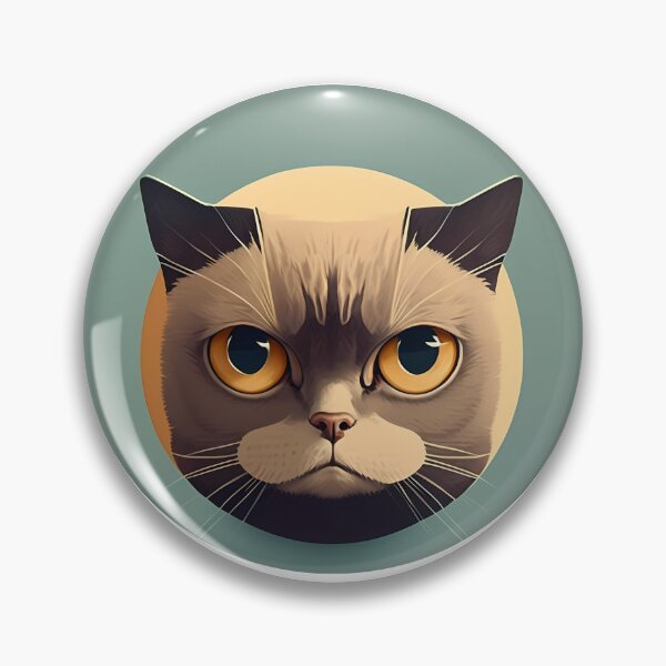 Item preview, Siamese Cat Portrait - Grumpy Cat - Big Eyes - Kitty Lover designed and sold by TheJadeCat.