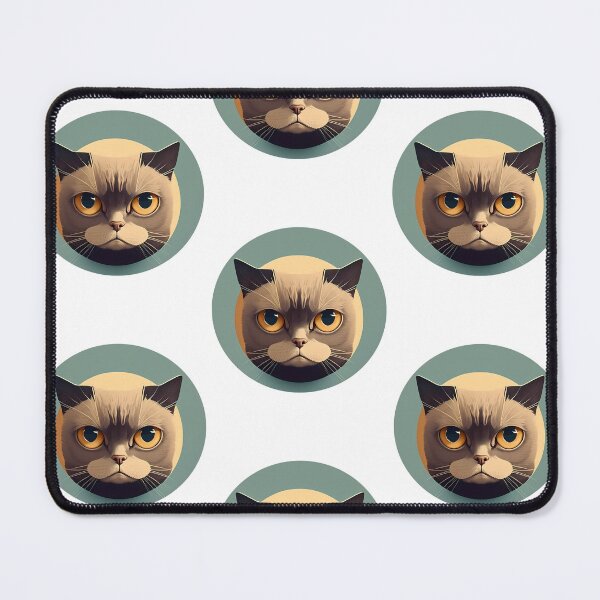 Item preview, Siamese Cat Portrait - Grumpy Cat - Big Eyes - Kitty Lover designed and sold by TheJadeCat.