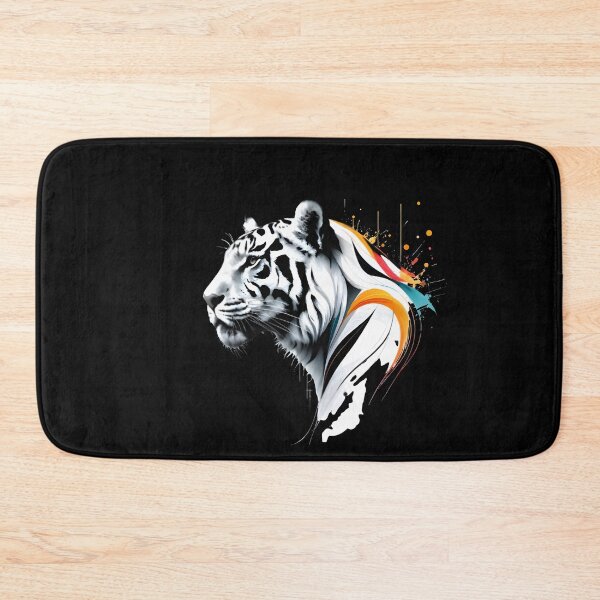 Item preview, Dynamic Tiger Profile with Colorful Brushstroke Fusion – Line Art designed and sold by SoftyDesigns.
